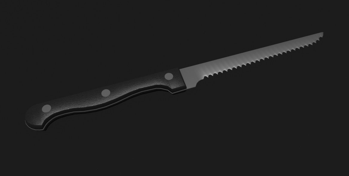 Steak Knife 3D Model Low-poly 3D model_6