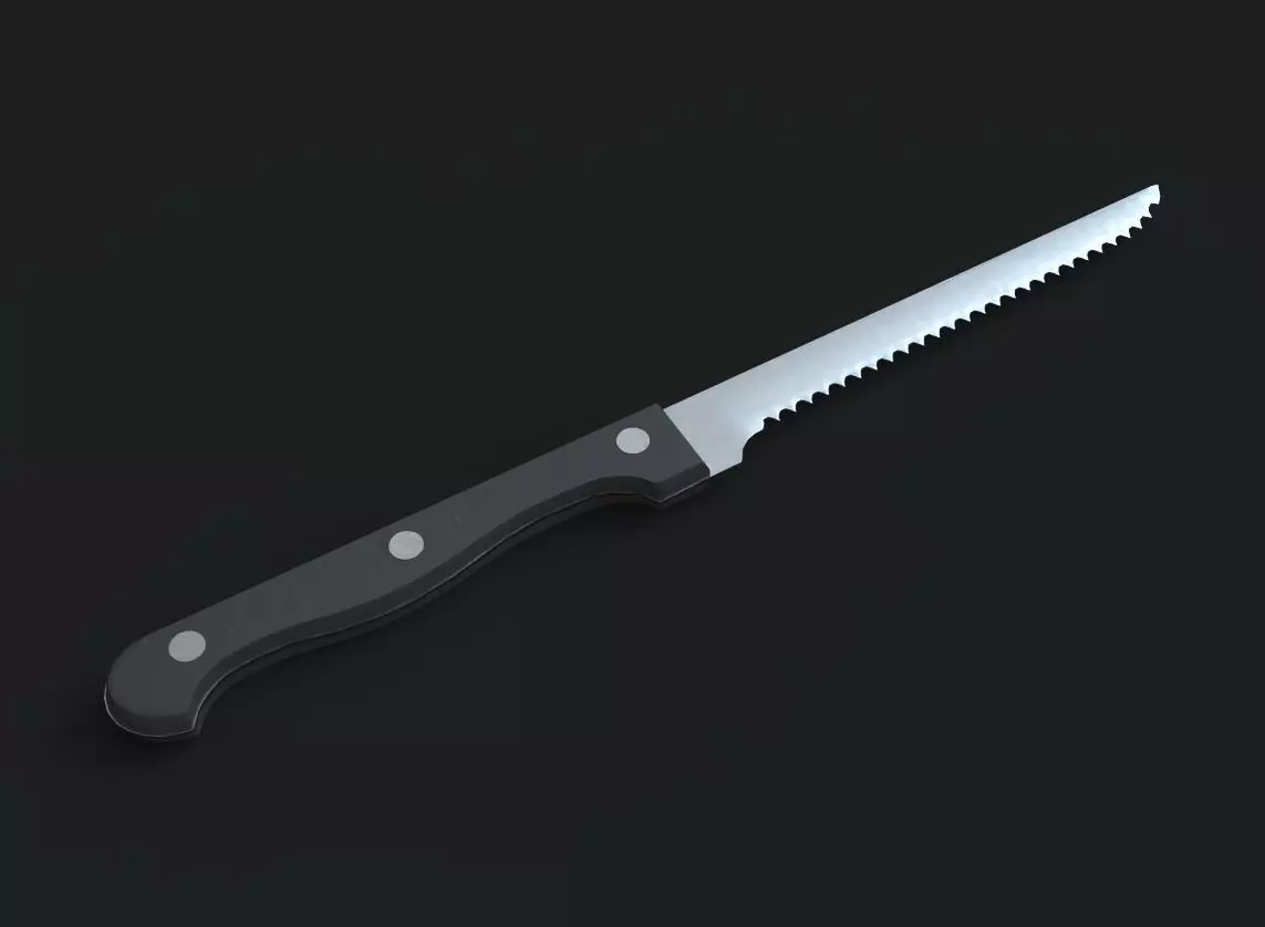 Steak Knife 3D Model Low-poly 3D model_1