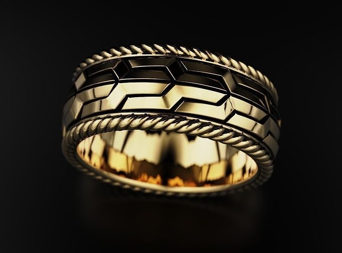 Ring with original design 606 3D print model