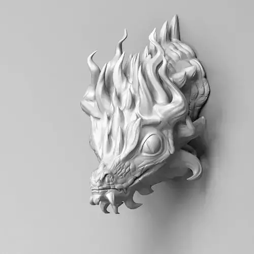 Little dragon head 3D print model