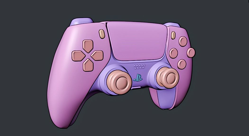 DualSense Controller Matte Black PS5 3D model_5