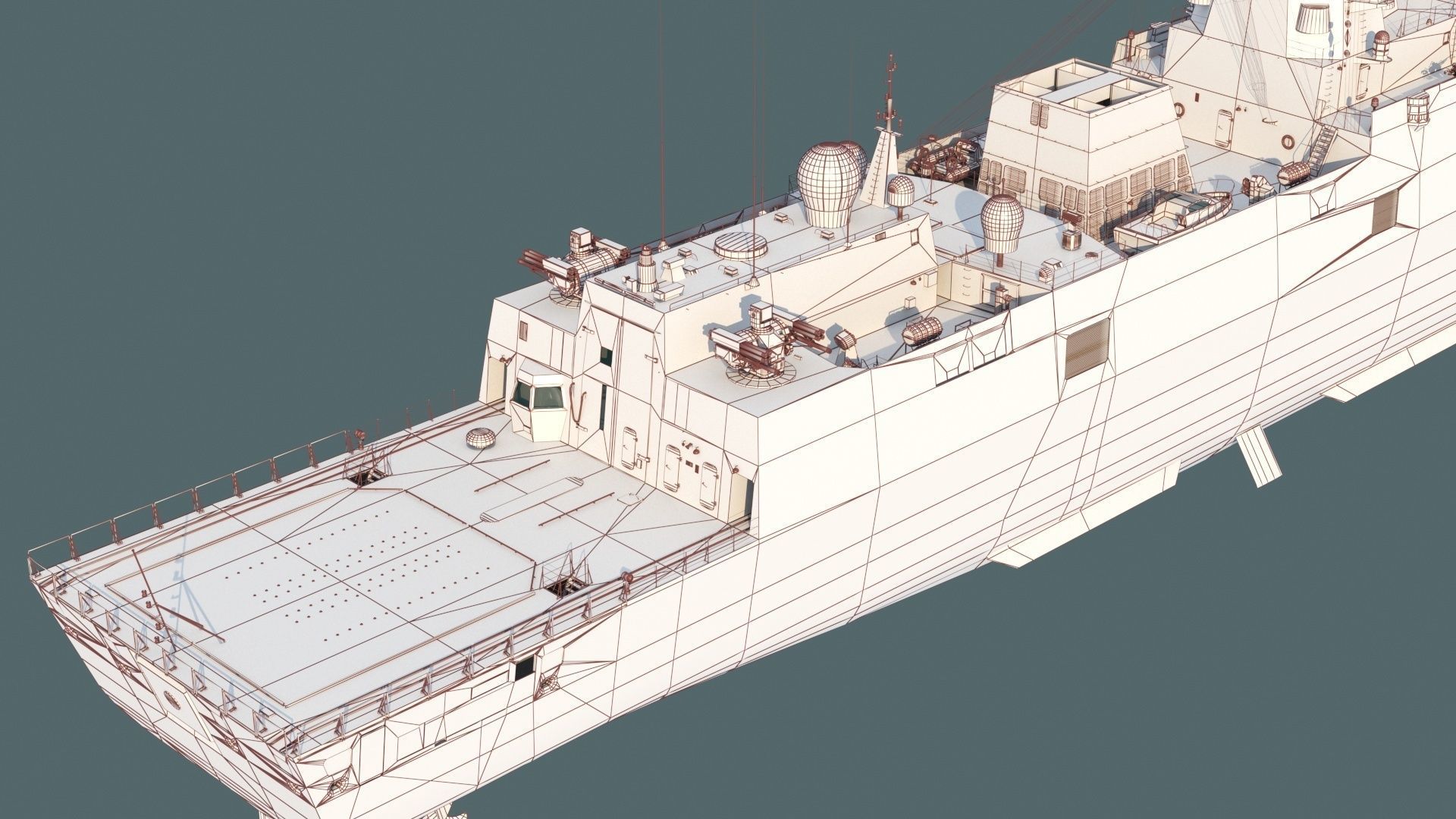 Admiral Gorshkov class frigate 22350 3D model_18