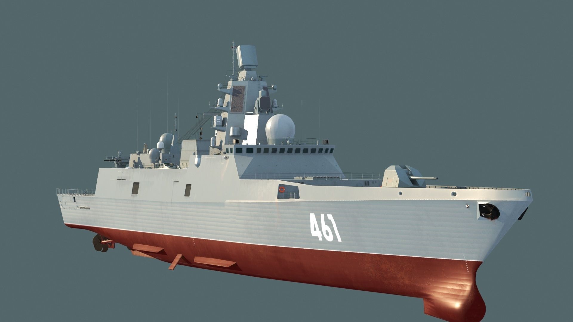 Admiral Gorshkov class frigate 22350 3D model_12