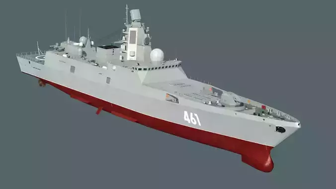 Admiral Gorshkov class frigate 22350 3D model