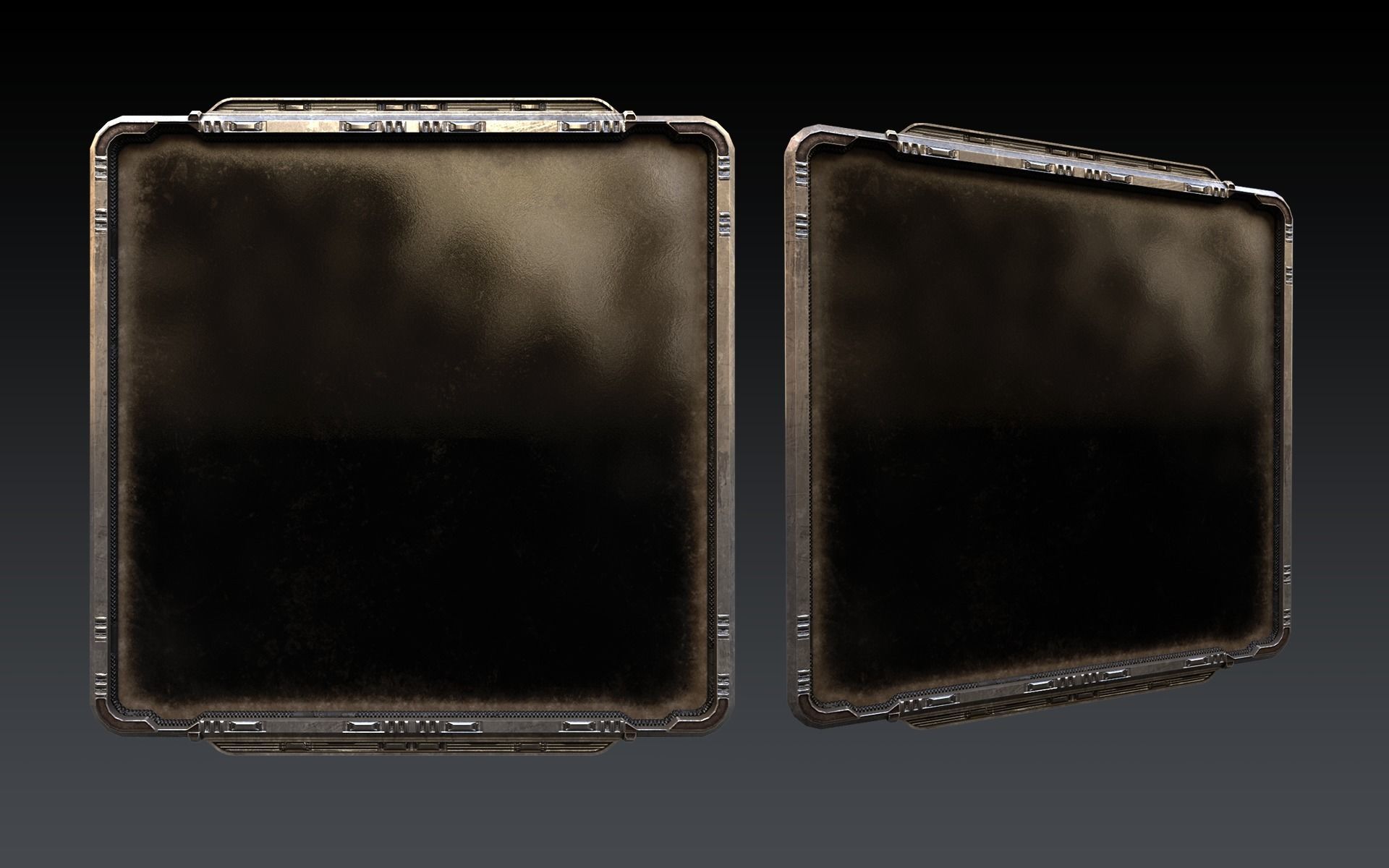 Sci-Fi Windows Low-poly 3D model_3