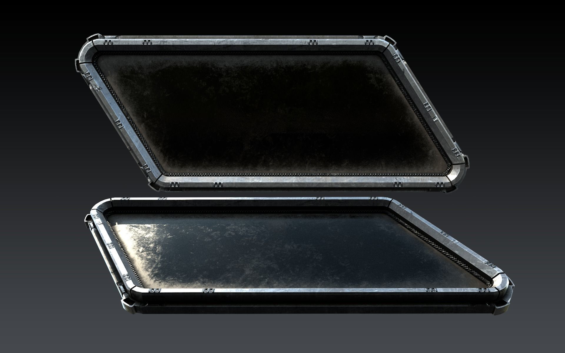 Sci-Fi Windows Low-poly 3D model_7