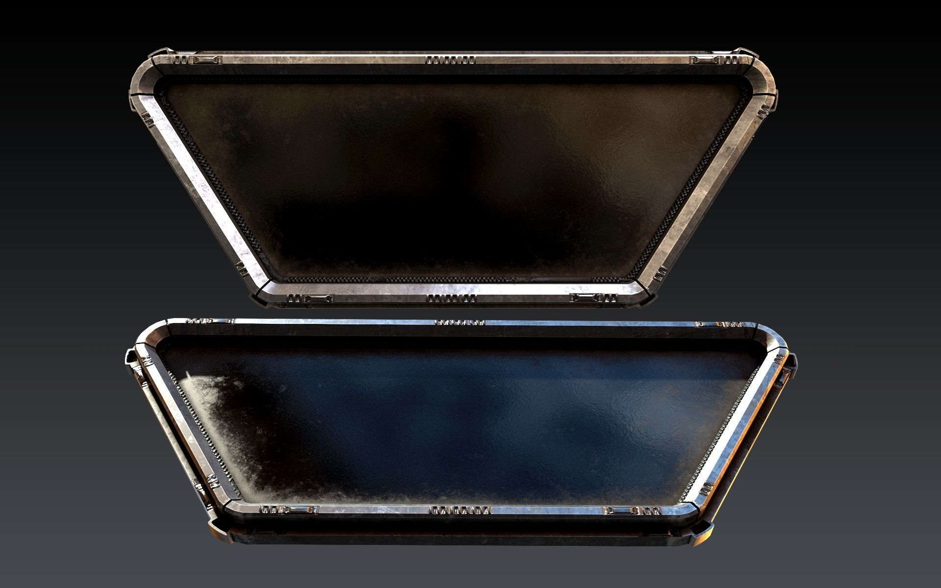 Sci-Fi Windows Low-poly 3D model_6