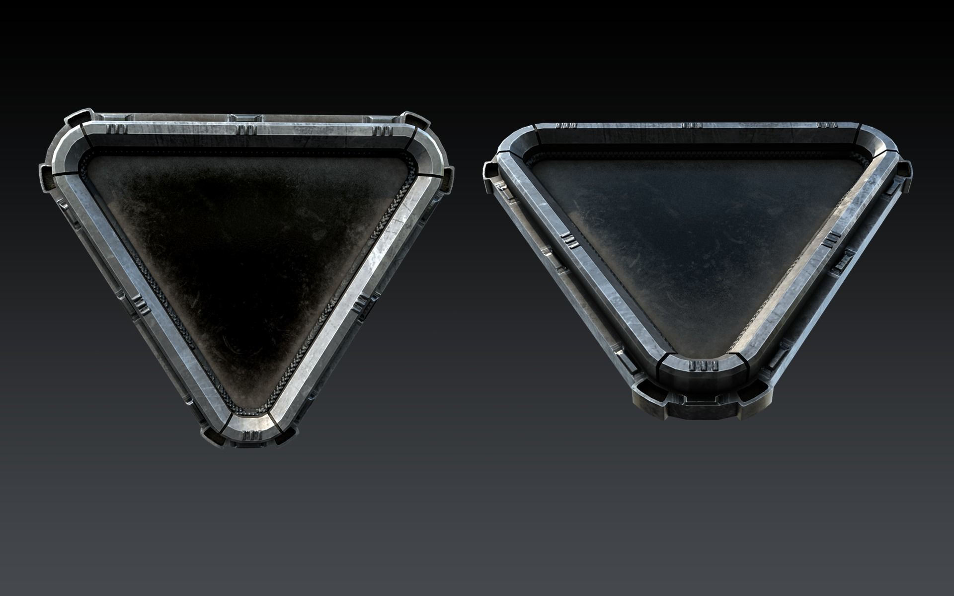 Sci-Fi Windows Low-poly 3D model_8