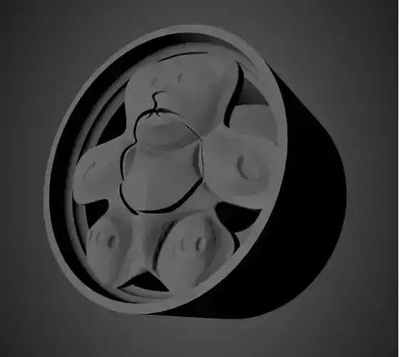 New for 2021 Ronal Teddy bear rims with tires for Hotwheels 3D print model