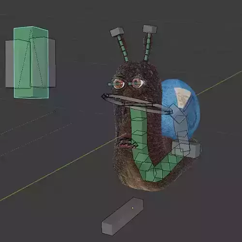 Snail Cartoon Character 3D