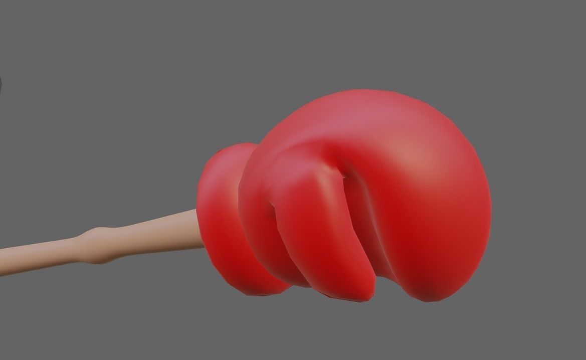 Boxer Fighter Cartoon - Lutador de Boxe 3D model_11