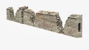 Broken Stone Wall 3D print model_1