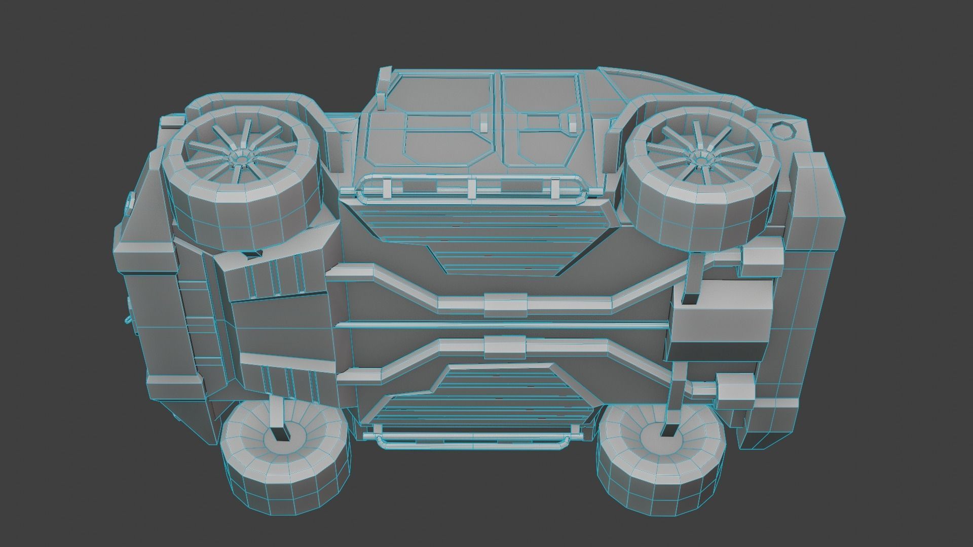 customizable jeep car Low-poly 3D model_31