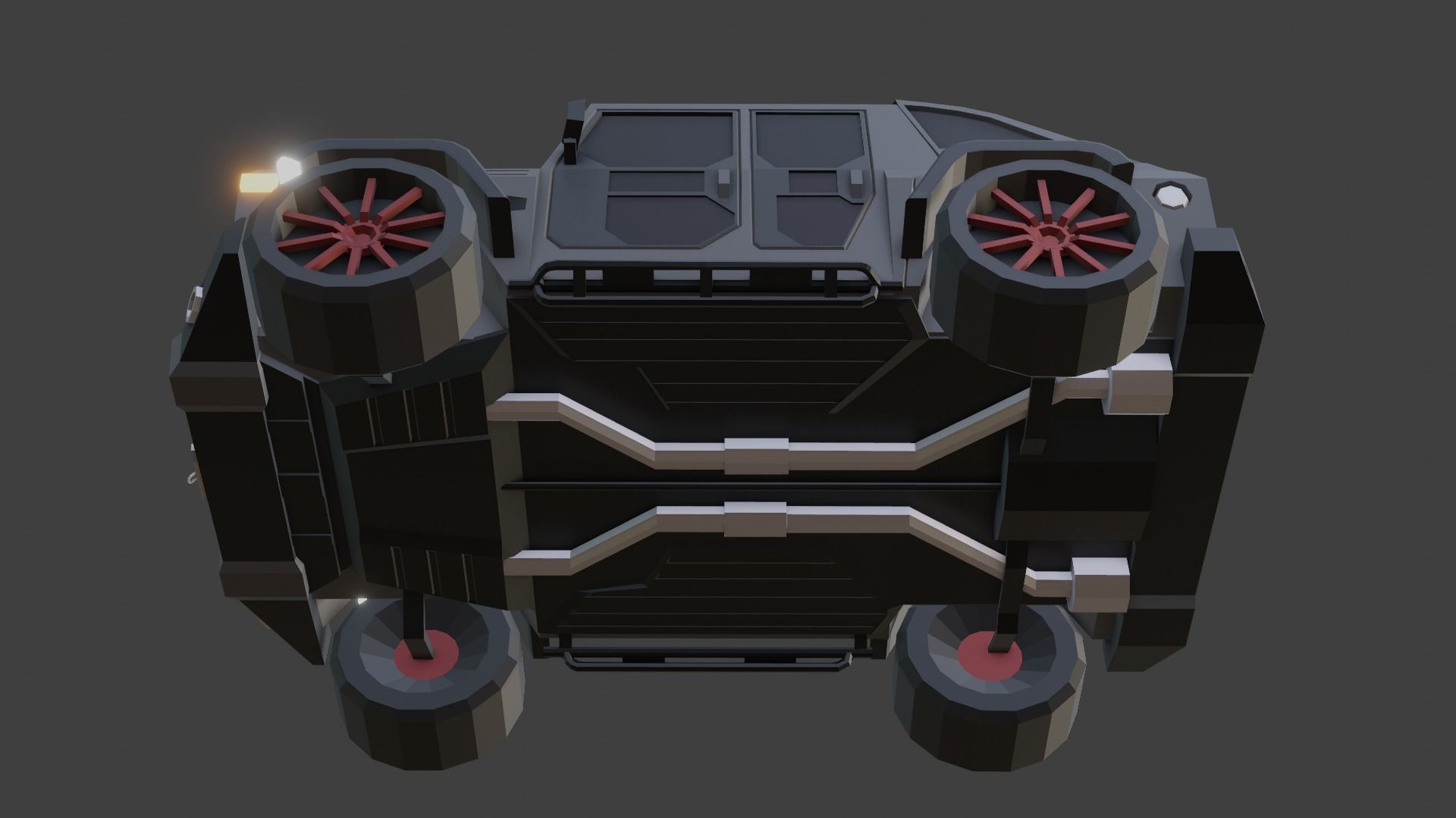 customizable jeep car Low-poly 3D model_32