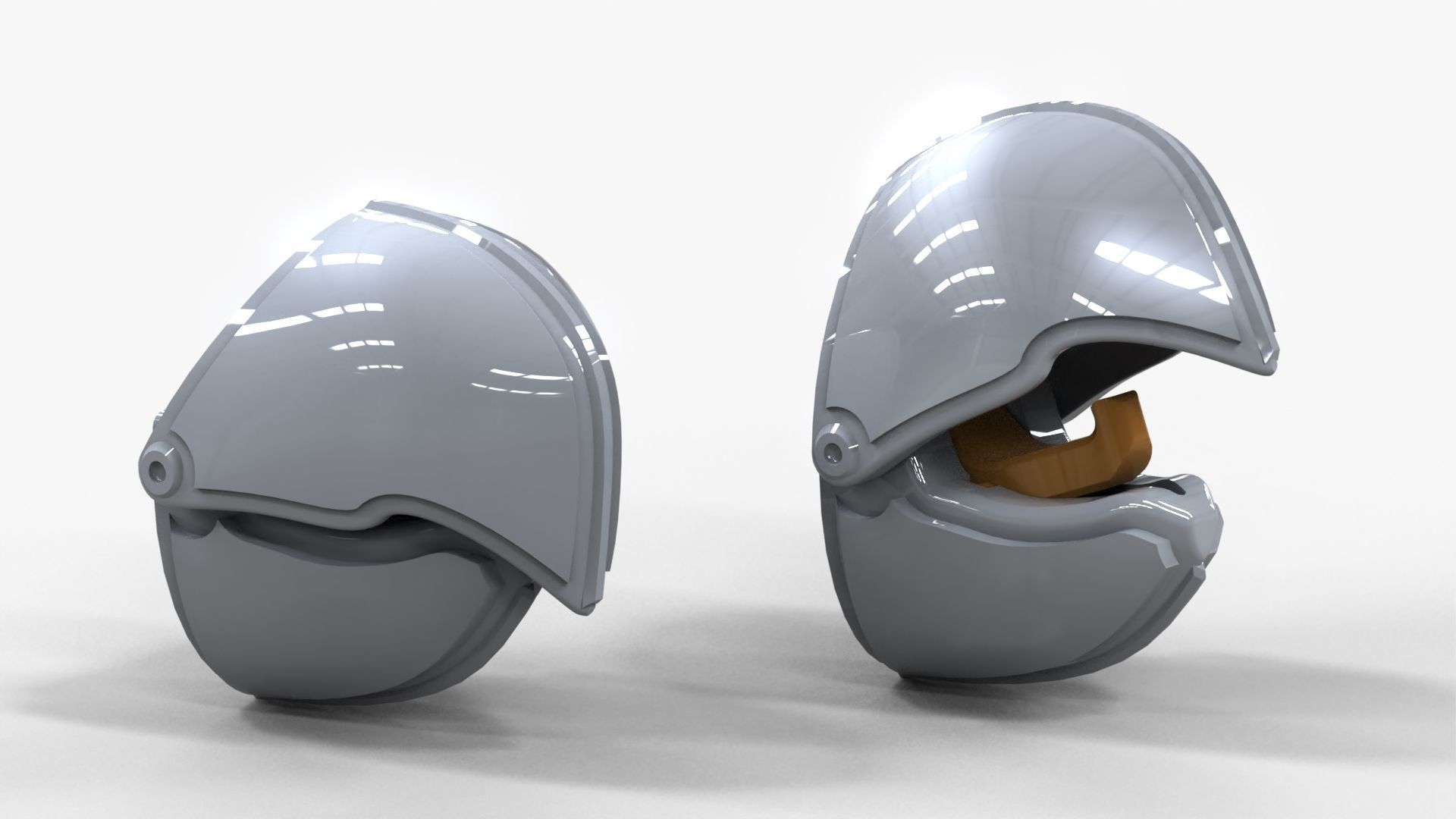 Armored Beak - coat rack 3D print model_3
