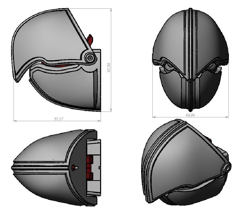 Armored Beak - coat rack 3D print model_7