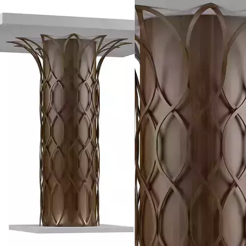 decorative column for restaurant and home with wooden material