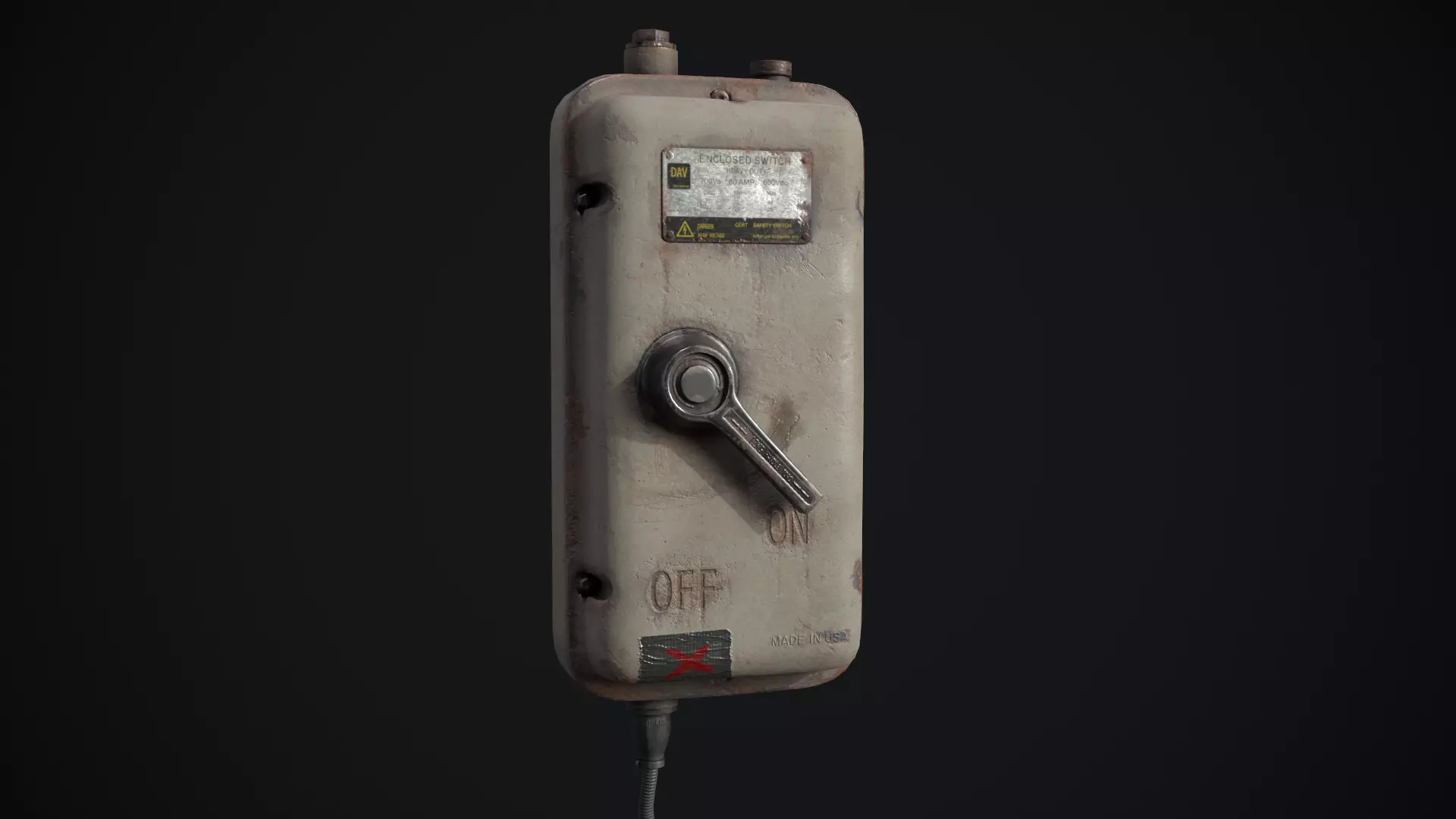 Enclosed Switch Prop for Unreal Engine Low-poly 3D model_0