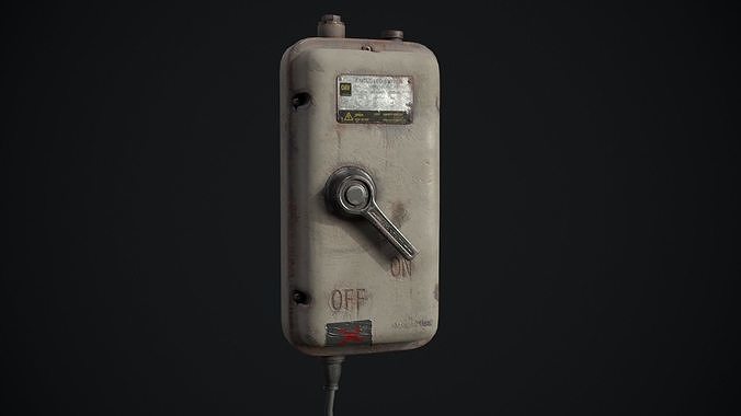 Enclosed Switch Prop for Unreal Engine Low-poly 3D model