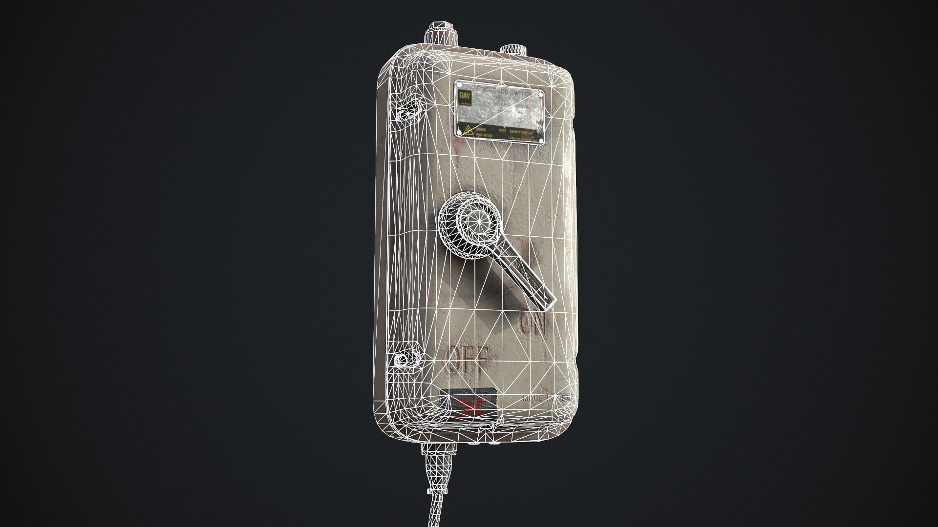 Enclosed Switch Prop for Unreal Engine Low-poly 3D model_4