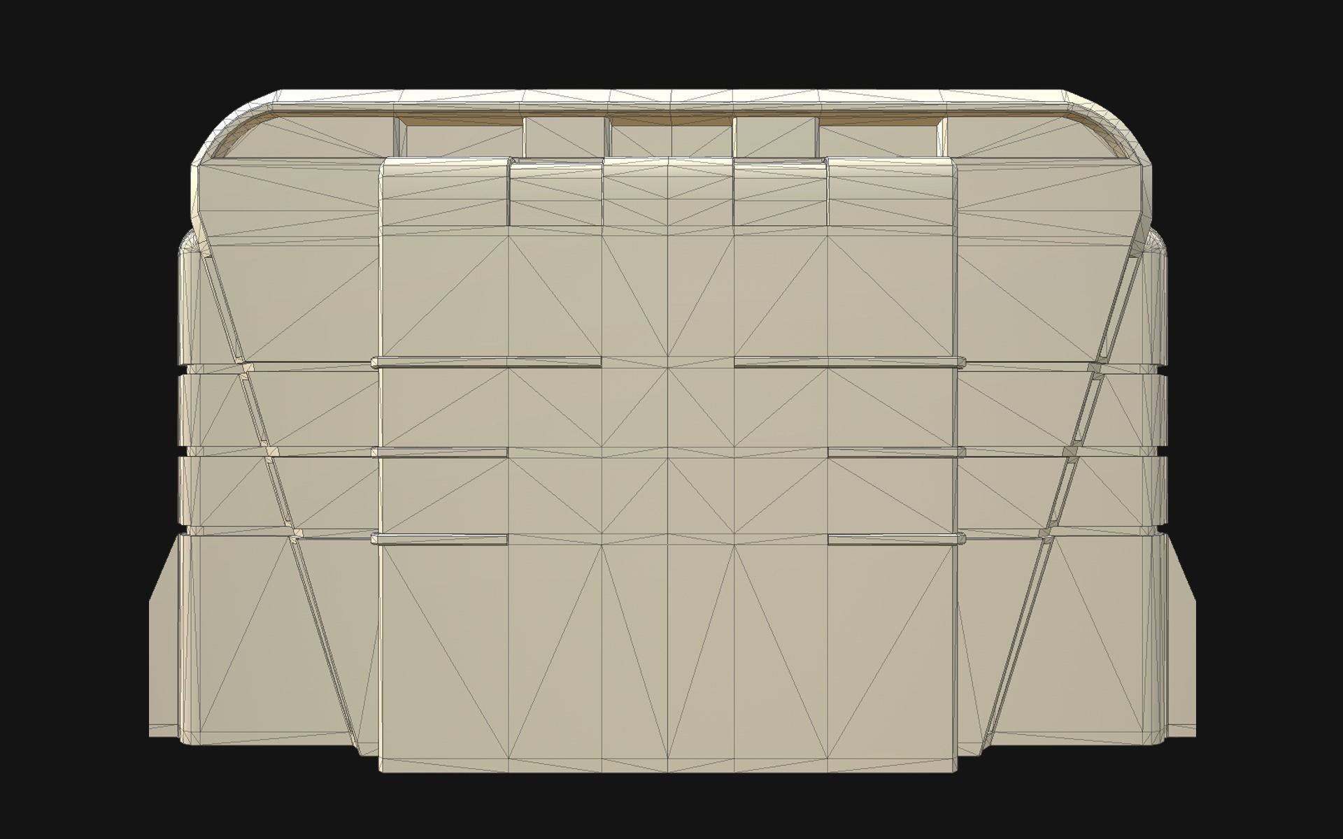 Sci-Fi Outer Wall Low-poly 3D model_12