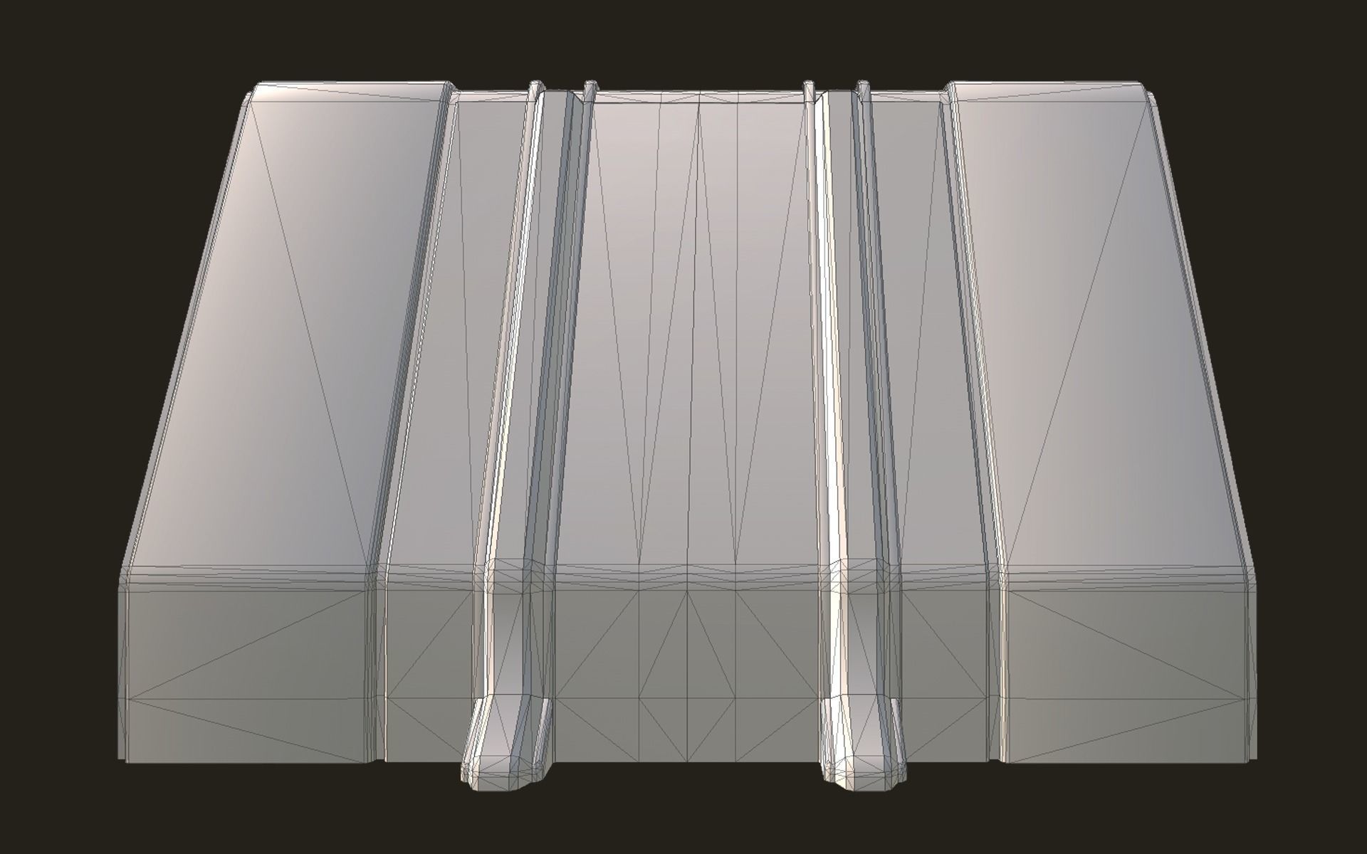 Sci-Fi Outer Wall Low-poly 3D model_16