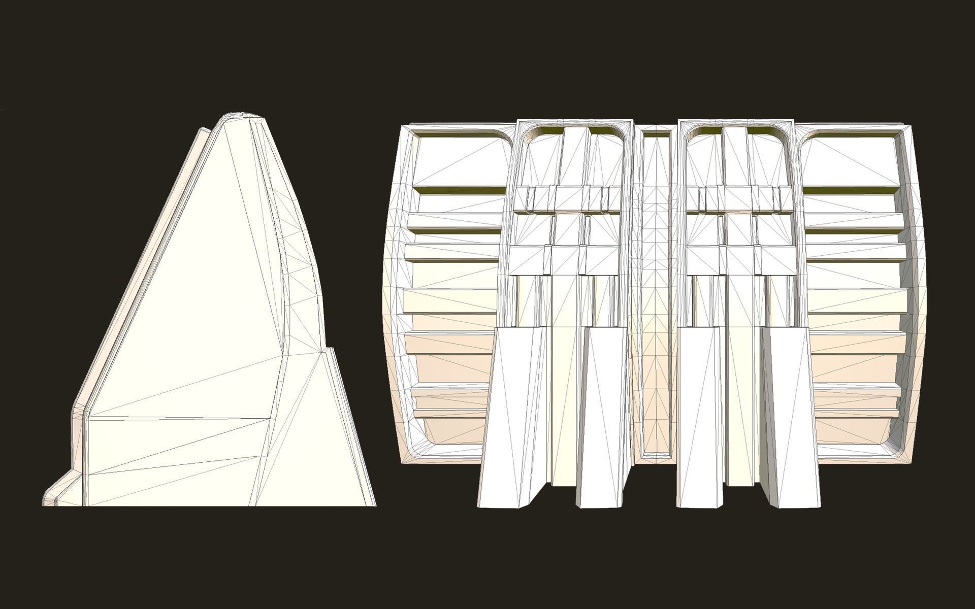 Sci-Fi Outer Wall Low-poly 3D model_18