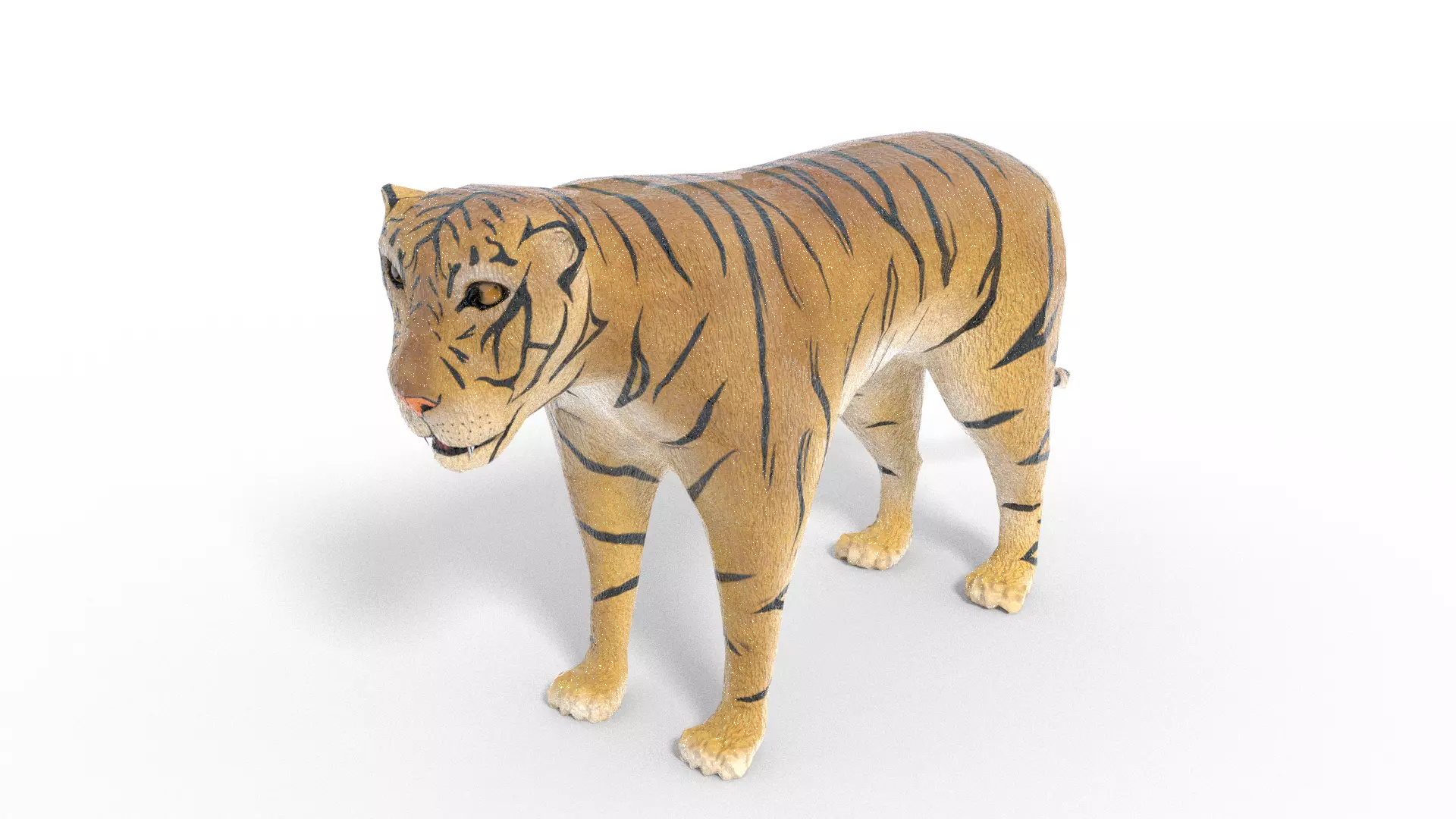 3D Tiger Model toy Low-poly 3D model_0
