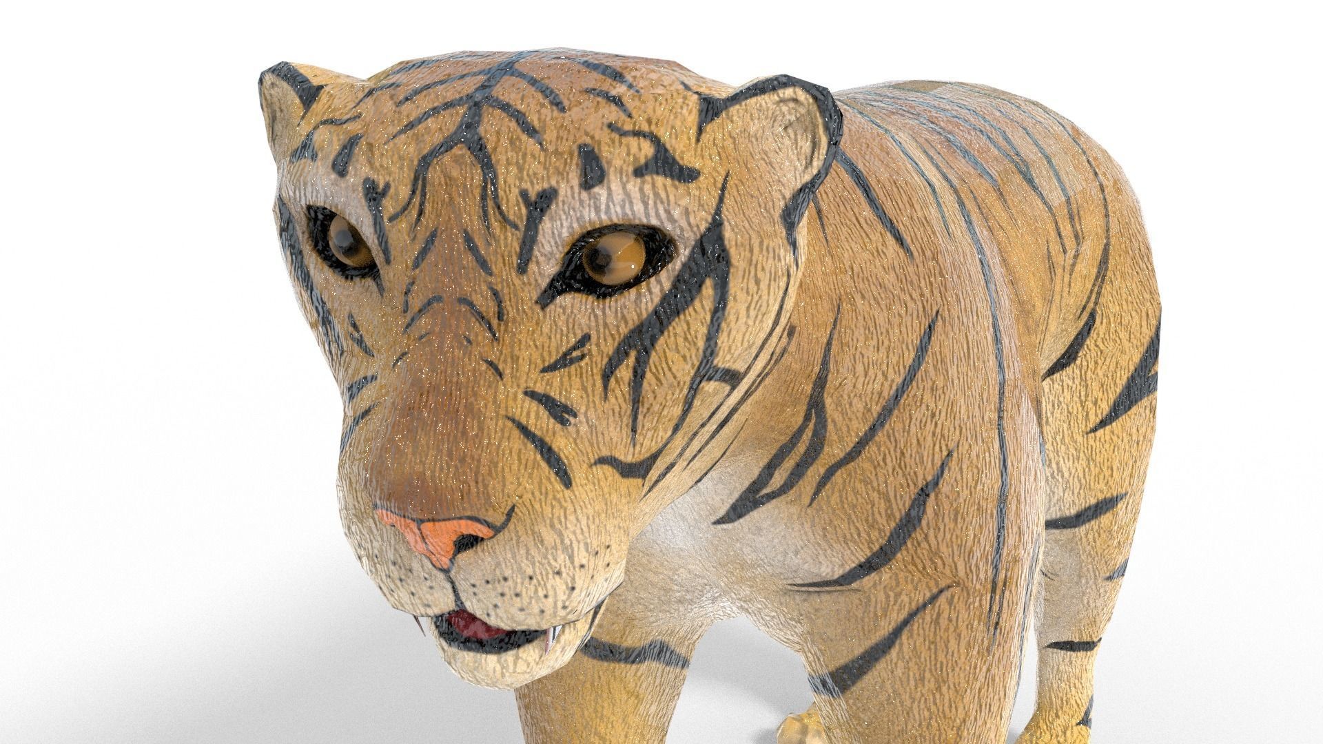 3D Tiger Model toy Low-poly 3D model_5