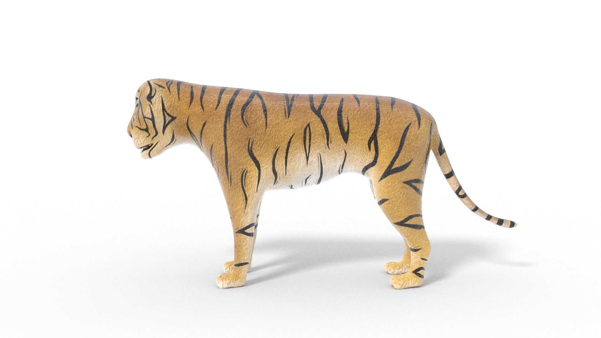 3D Tiger Model toy Low-poly 3D model_4