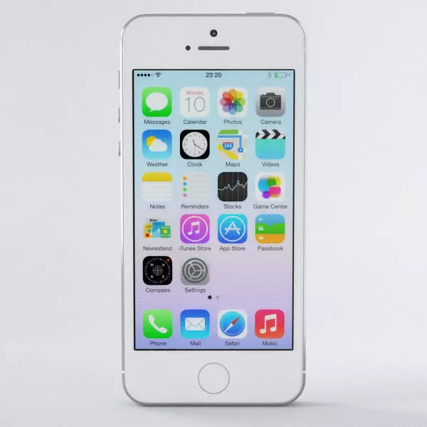 Apple iPhone 5s Silver 3D model_0
