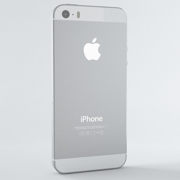 Apple iPhone 5s Silver 3D model_8