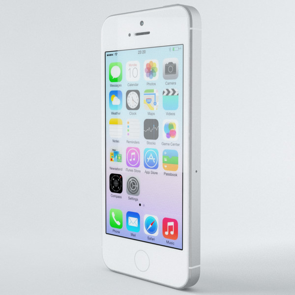 Apple iPhone 5s Silver 3D model_17