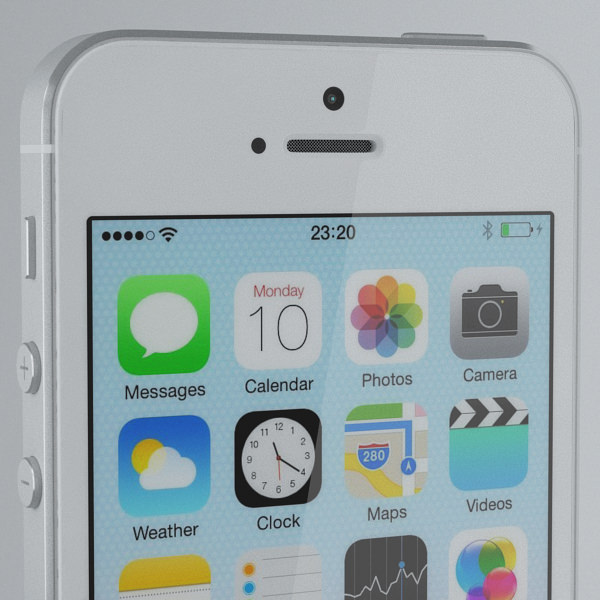 Apple iPhone 5s Silver 3D model_38