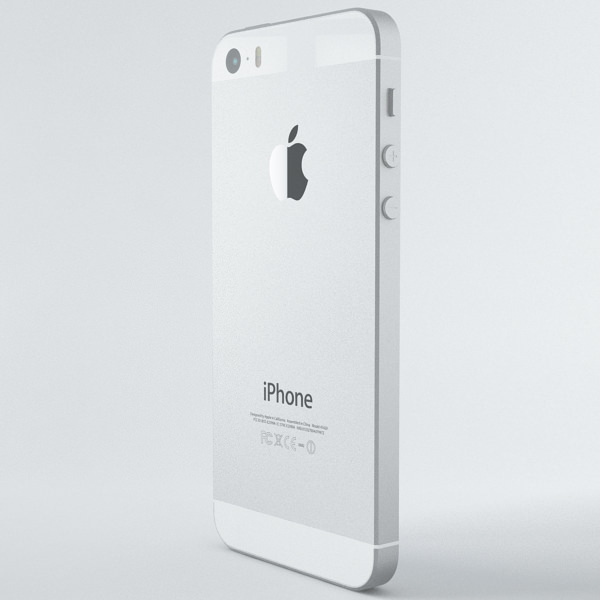 Apple iPhone 5s Silver 3D model_6