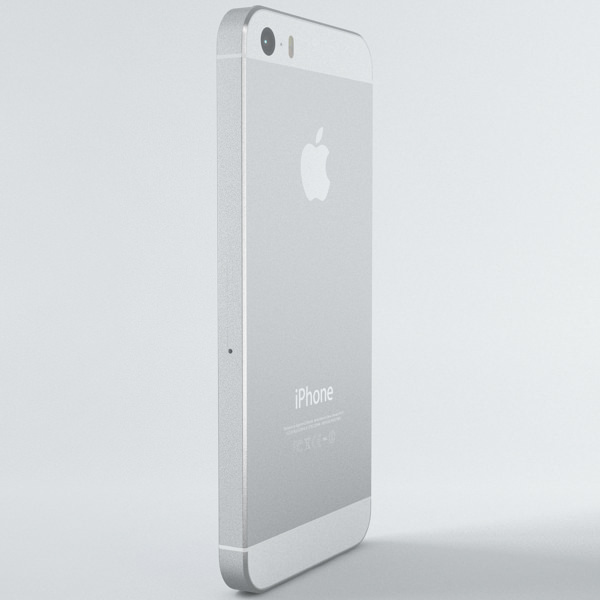 Apple iPhone 5s Silver 3D model_12