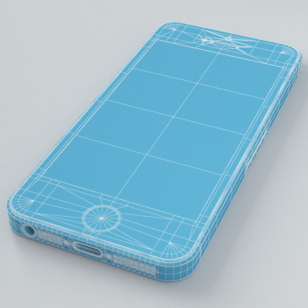 Apple iPhone 5s Silver 3D model_27