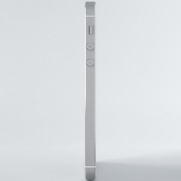 Apple iPhone 5s Silver 3D model_4