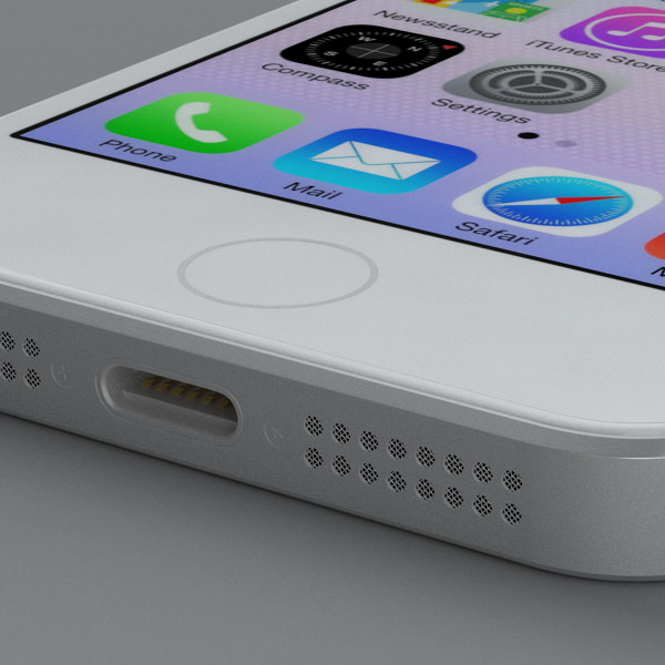 Apple iPhone 5s Silver 3D model_34