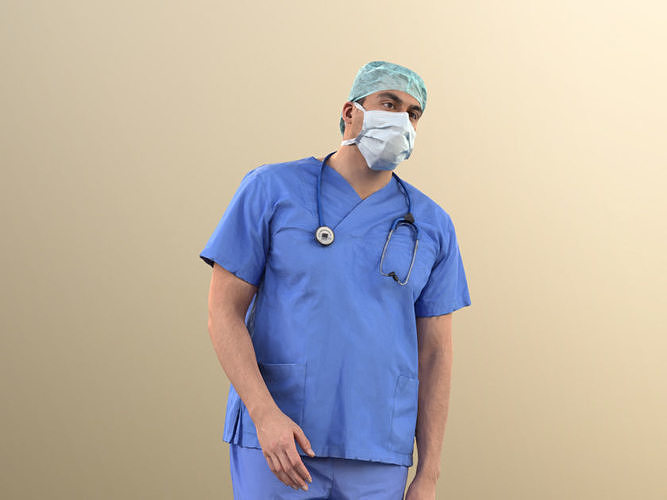Sahir 11028 - Medical Doctor standing paramedic health 3D model