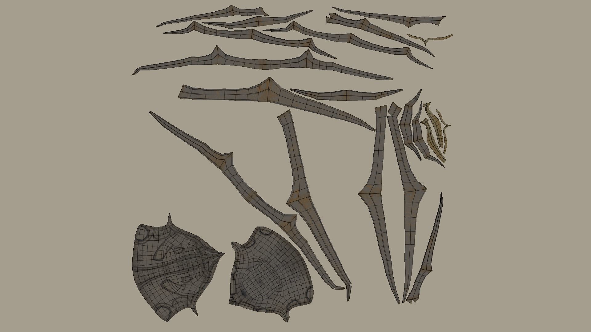 Hela Helmet - Character Design - Marvel Thor Ragnarok Low-poly 3D model_16