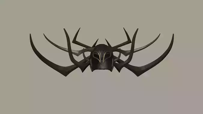 Hela Helmet - Character Design - Marvel Thor Ragnarok Low-poly 3D model