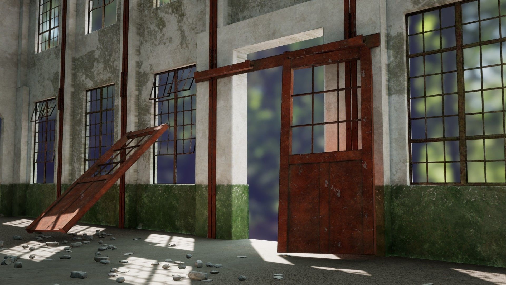 Modular Old Power Plant - 65 Modular Assets Pack Low-poly 3D model_2