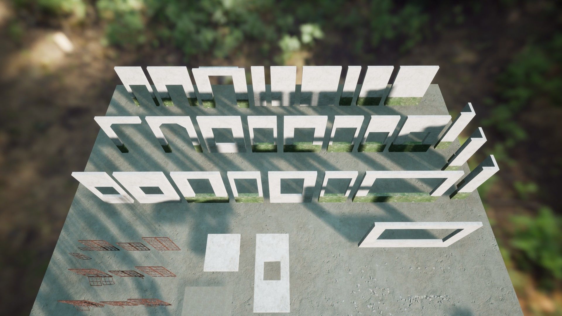 Modular Old Power Plant - 65 Modular Assets Pack Low-poly 3D model_15