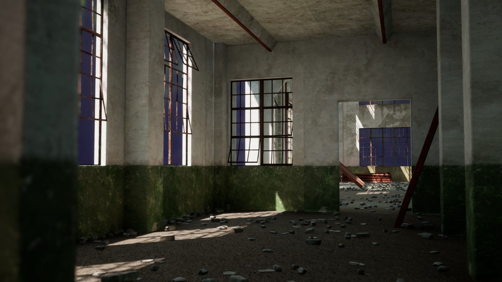 Modular Old Power Plant - 65 Modular Assets Pack Low-poly 3D model_11