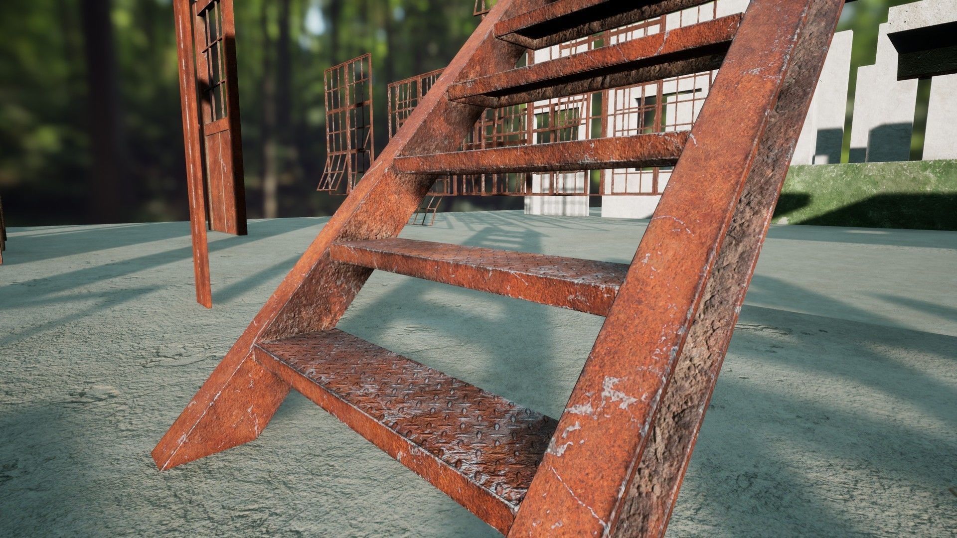 Modular Old Power Plant - 65 Modular Assets Pack Low-poly 3D model_17