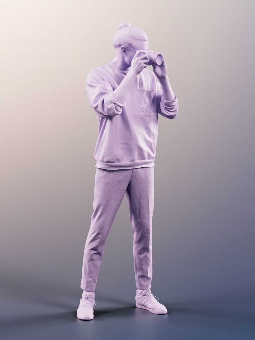 Milo 11237 - man casual standing camera 3D model_5