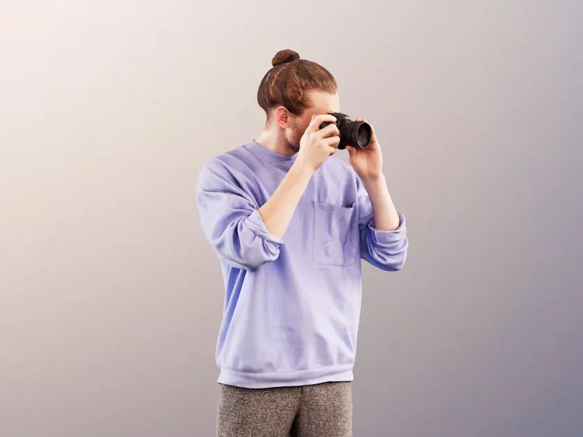 Milo 11237 - man casual standing camera 3D model_0