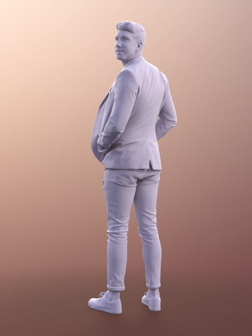 Jimmy 11422 - Young Man Standing With Jacket 3D model_5