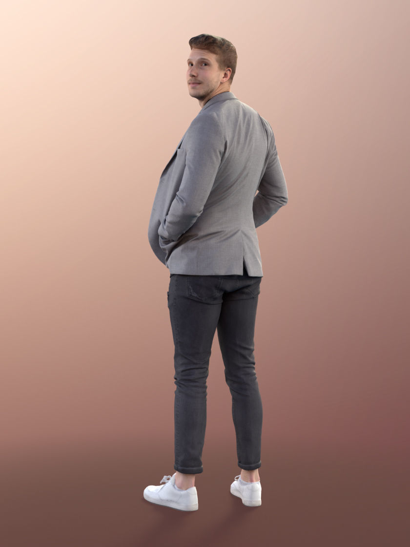 Jimmy 11422 - Young Man Standing With Jacket 3D model_3